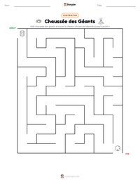 Aperçu de la feuille de travail imprimable Chaussée des Géants