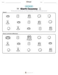 Giant's Causeway printable worksheet preview