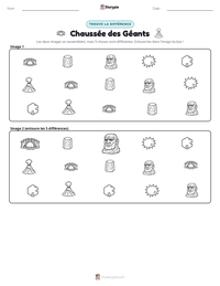 Aperçu de la feuille de travail imprimable Chaussée des Géants