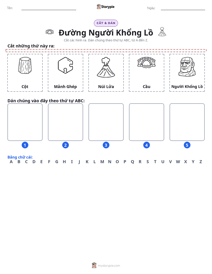 Cắt & Dán Chữ Cái