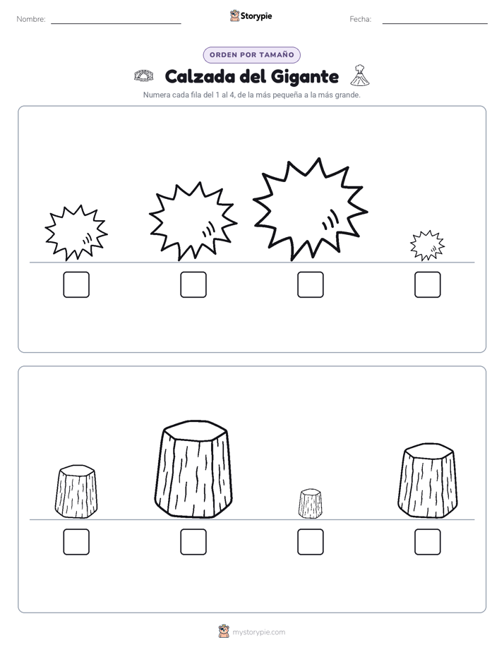 Orden de Tamaños
