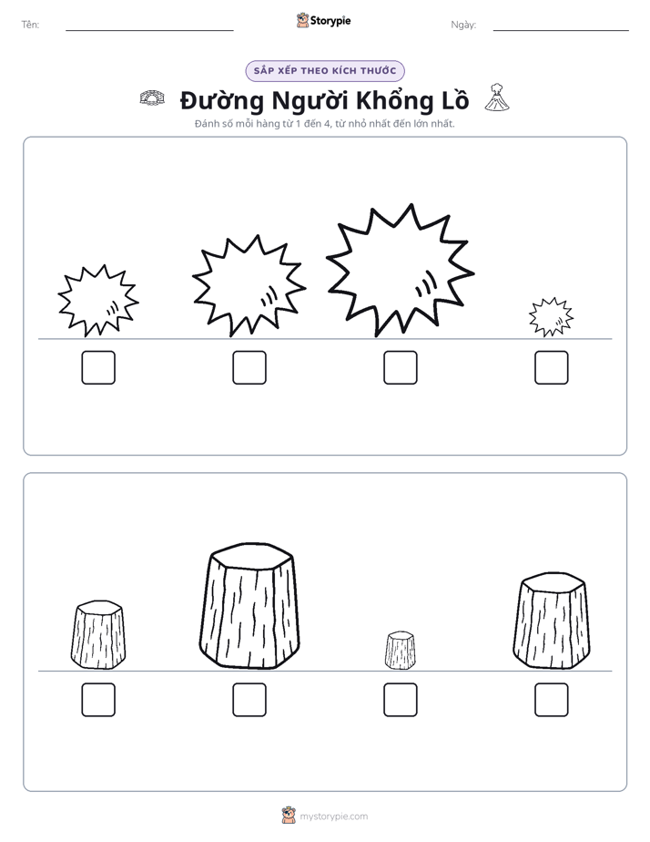 Thứ Tự Kích Thước