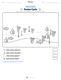 Fenian Cycle printable worksheet preview