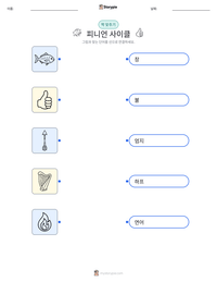 피니언 사이클 인쇄 가능한 워크시트 미리보기