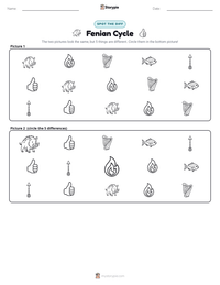 Fenian Cycle printable worksheet preview