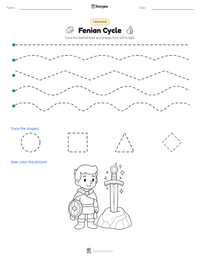 Fenian Cycle printable worksheet preview