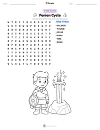 Fenian Cycle printable worksheet preview