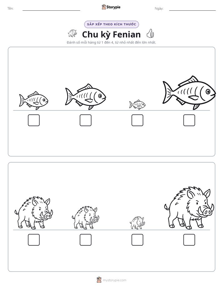 Thứ Tự Kích Thước