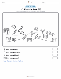Electric Fan printable worksheet preview