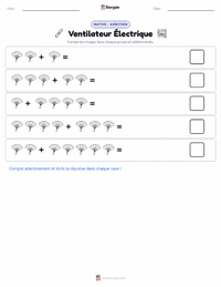 Aperçu de la feuille de travail imprimable Ventilateur Électrique