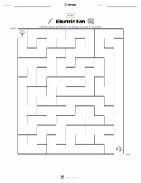 Electric Fan printable worksheet preview