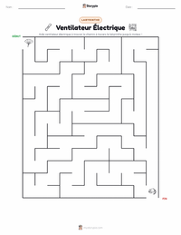 Aperçu de la feuille de travail imprimable Ventilateur Électrique