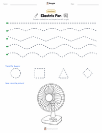 Electric Fan printable worksheet preview
