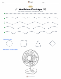 Aperçu de la feuille de travail imprimable Ventilateur Électrique