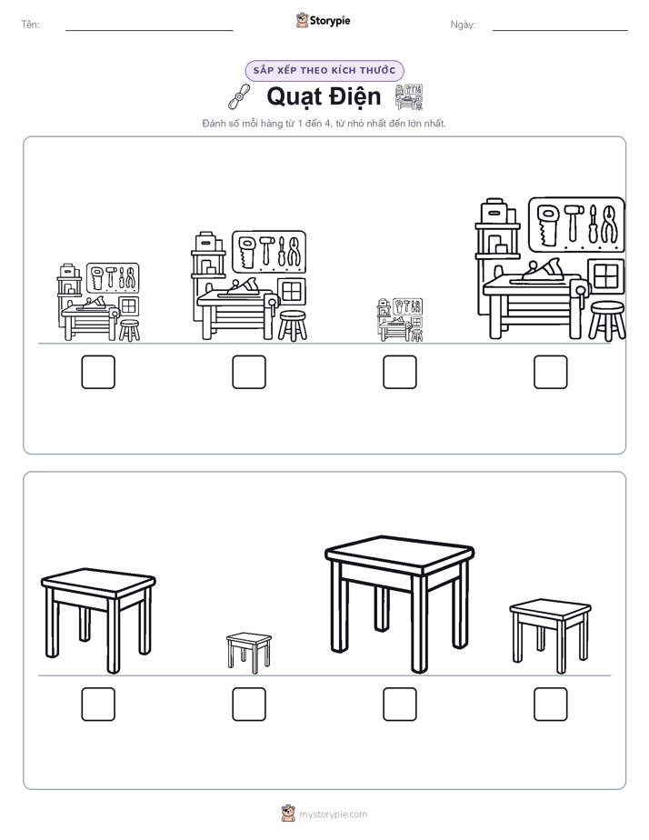 Thứ Tự Kích Thước