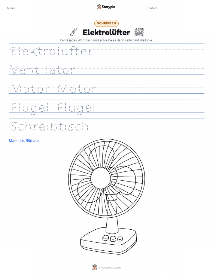 Schreibübung