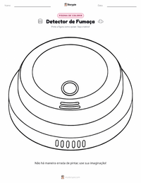 Página de colorir Detector de Fumaça para crianças