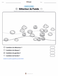 Aperçu de la feuille de travail imprimable Détecteur de fumée