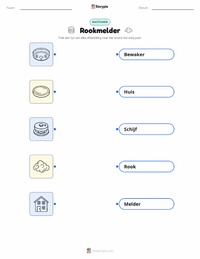 Rookmelder afdrukbare werkblad voor kinderen