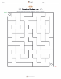 Smoke Detector printable worksheet preview
