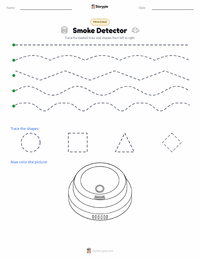 Smoke Detector printable worksheet preview