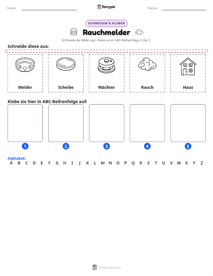 Schneiden & Einfügen Alphabet