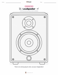 Loudspeaker printable worksheet preview