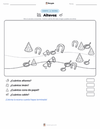 Vista previa de la hoja de trabajo imprimible de Altavoz