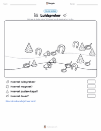 Luidspreker afdrukbare werkblad voorbeeld