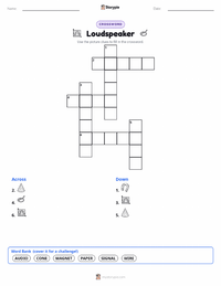 Loudspeaker printable worksheet preview