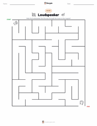 Loudspeaker printable worksheet preview