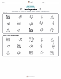 Loudspeaker printable worksheet preview