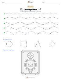 Loudspeaker printable worksheet preview