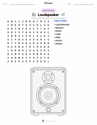 Loudspeaker printable worksheet preview
