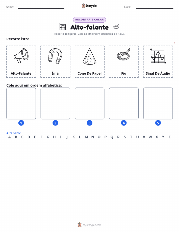 Recortar & Colar Alfabeto