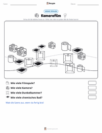Kamerafilm druckbare Arbeitsblatt Vorschau