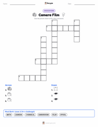 Camera Film printable worksheet preview