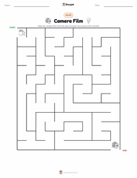 Camera Film printable worksheet preview