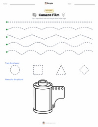 Camera Film printable worksheet preview