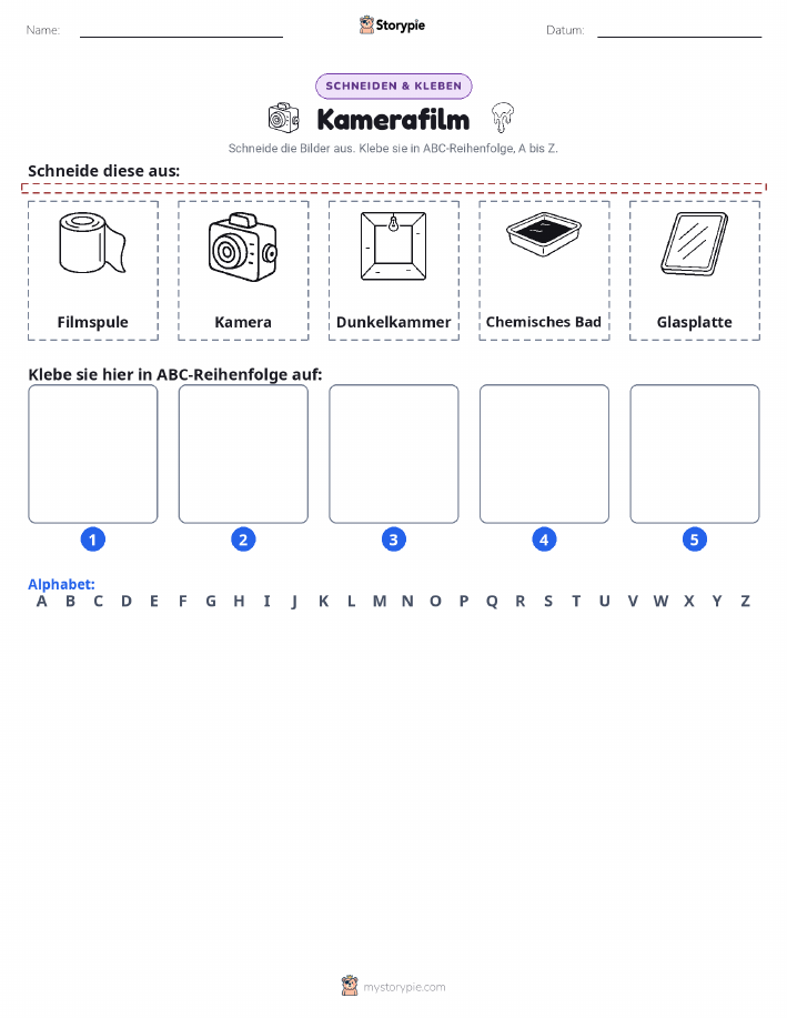 Schneiden & Einfügen Alphabet