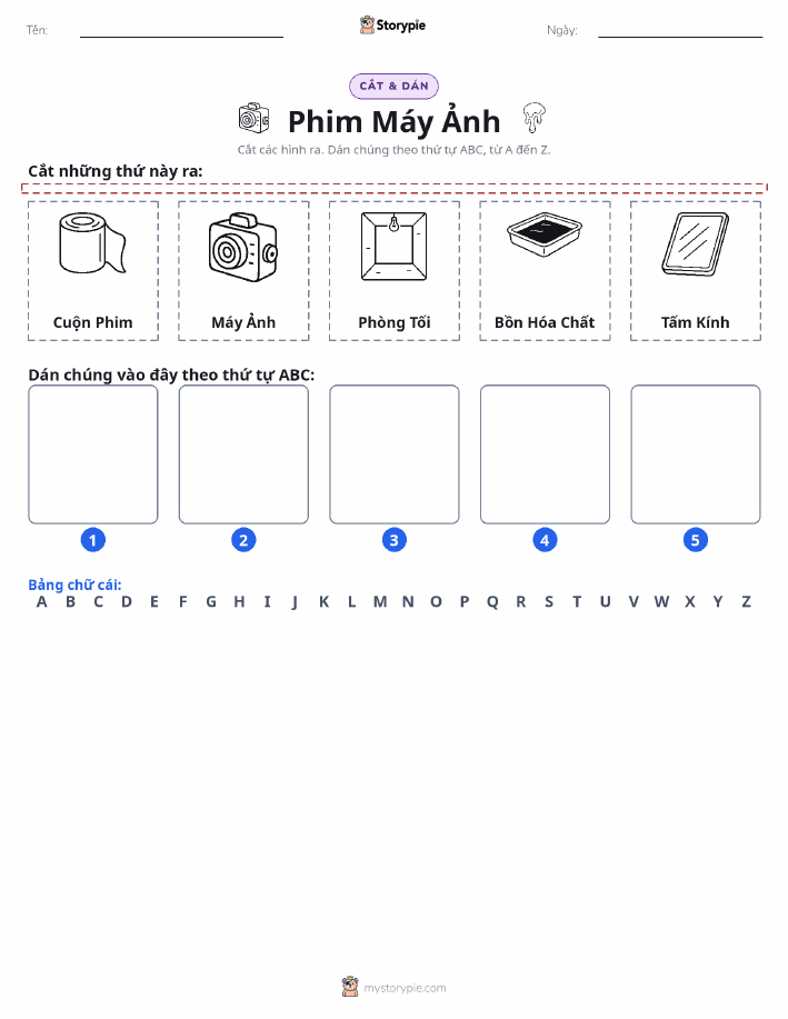 Cắt & Dán Chữ Cái