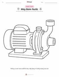 Trang tô màu Máy Bơm Nước cho trẻ em