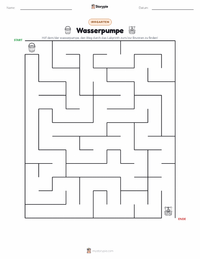 Wasserpumpe druckbare Arbeitsblatt Vorschau