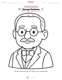 Página para colorear de George Eastman para niños