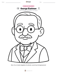 Pagina da colorare di George Eastman per bambini