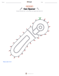 Can Opener printable worksheet preview