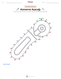 Konserve Açacağı yazdırılabilir çalışma sayfası önizlemesi