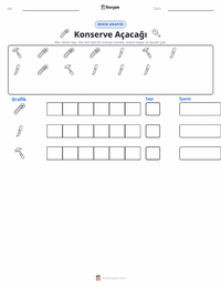 Konserve Açacağı yazdırılabilir çalışma sayfası önizlemesi
