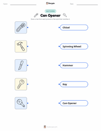 Can Opener printable worksheet for kids
