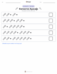 Konserve Açacağı yazdırılabilir çalışma sayfası önizlemesi